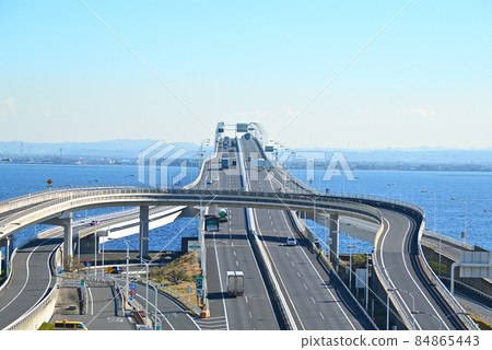 Aqua-Line scenery seen from Umihotaru (Kanagawa area) 84865443
