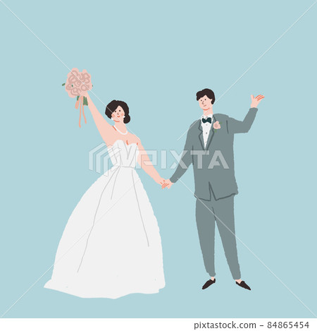 Bride and groom raising hands, weddings, weddings Bride and groom raising hands, weddings, weddings 84865454
