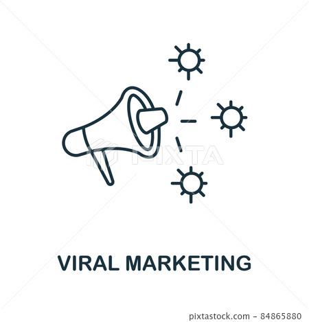 Viral Marketing icon. Line element from affiliate marketing collection. Linear Viral Marketing icon sign for web design, infographics and more. 84865880