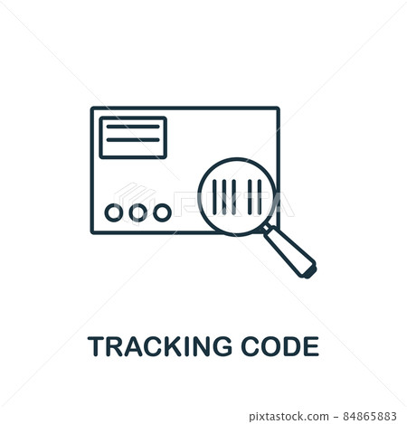 Tracking Code icon. Line element from affiliate... - Stock Illustration ...