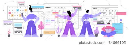 businesspeople planning day scheduling appointment in online calendar app agenda meeting plan time management businesspeople planning day scheduling appointment in online calendar app agenda meeting plan time management 84866105
