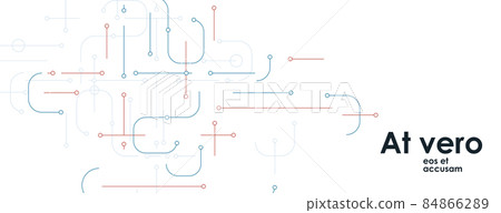 Geometric network graphic illustration. Vector innovation connect circles. Flat future engineering elements Geometric network graphic illustration. Vector innovation connect circles. Flat future engineering elements 84866289