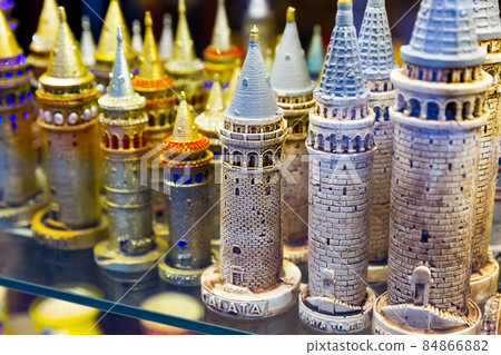 Ceramic Galata Tower models for sale in Istanbul bazaar Ceramic Galata Tower models for sale in Istanbul bazaar 84866882