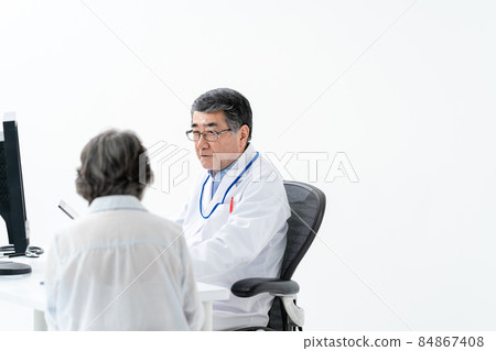 醫學圖像面對面的醫生和患者 84867408