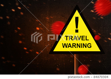 Caution sign of new variant of covid 19 omicron 84870304