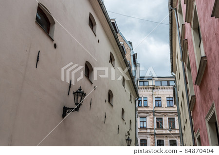 Old window of an historical building in Old Riga, Latvia 84870404
