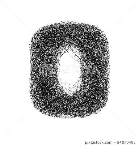 Decorative letter o made of particles isolated on white background. Vector illustration Decorative letter o made of particles isolated on white background. Vector illustration 84870495