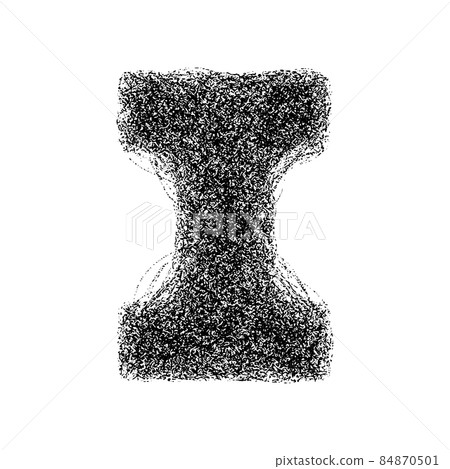 Decorative letter i made of particles isolated on white background. Vector illustration Decorative letter i made of particles isolated on white background. Vector illustration 84870501