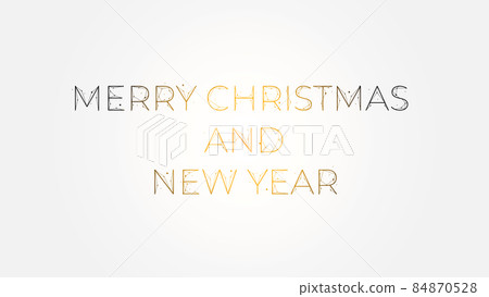 Merry Christmas and New Year, vector polygonal Christmas background or digital banner. 84870528