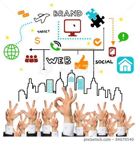 Business and teamwork concept Business and teamwork concept 84870540