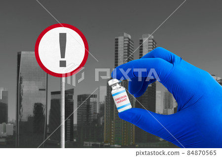 Researcher holding sample of new variant of covid 19 omicron Researcher holding sample of new variant of covid 19 omicron 84870565