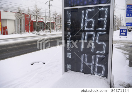 Price display of gas stations 84871124