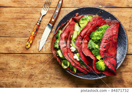 Pancakes from beetroot,healthy food Pancakes from beetroot,healthy food 84871732