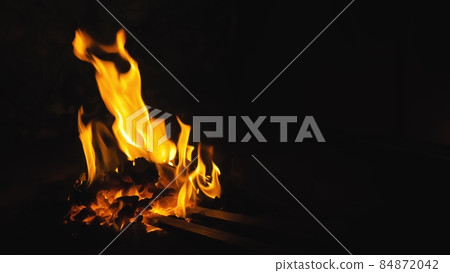 Forge fire in furnace. Blacksmith tempers a steel product in a stove. Smithy forging for hardening and heating iron. Blacksmith stove. Slow Motion. Forge fire in furnace. Blacksmith tempers a steel product in a stove. Smithy forging for hardening and heating iron. Blacksmith stove. Slow Motion. 84872042