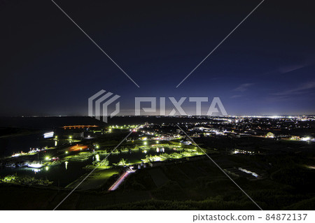 Night view of the cape of Iioka cempu Night view of the cape of Iioka cempu 84872137
