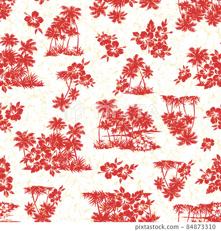 Aloha pattern vector of palm tree 84873310
