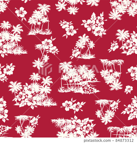 Aloha pattern vector of palm tree 84873312