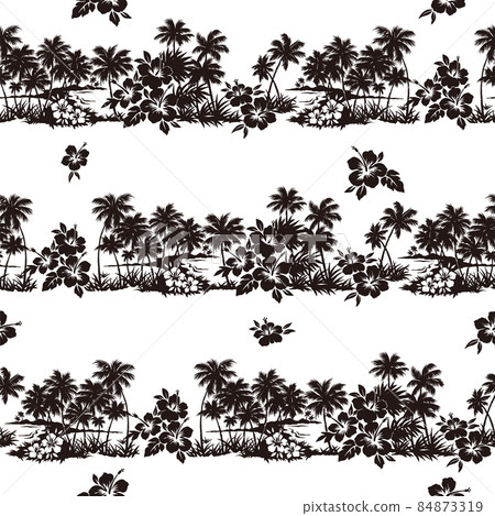 Aloha pattern vector of palm tree 84873319