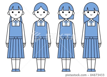 人物插畫集_高中女生 84873433