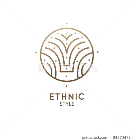 Simple abstract logo plant 84873471