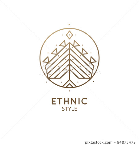Simple abstract logo plant 84873472