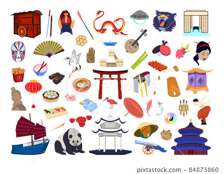 Set of Chinese Associative Illustrations 84873860