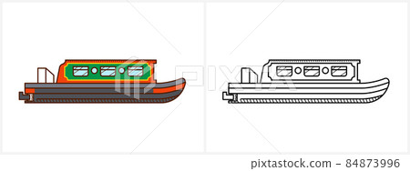 Narrow Boat coloring page for kids. Narrow Boat Narrow Boat coloring page for kids. Narrow Boat 84873996