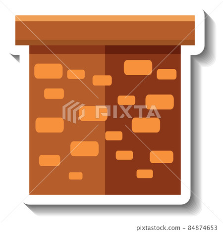 Isolated chimney on white background 84874653