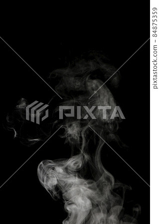 Steam, steam, steam, smoke, aerosols taken on a black background 84875359
