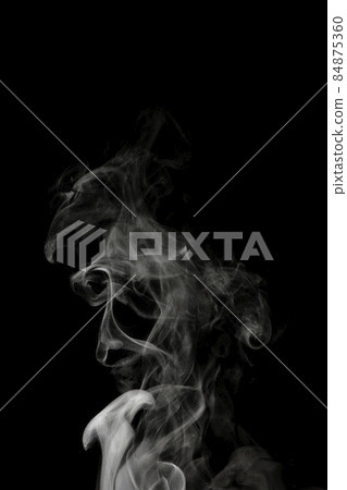 Steam, steam, steam, smoke, aerosols taken on a black background 84875360