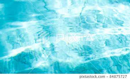 water swimming pool texture and surface water on pool, reflection blue wave nature water on the outdoor swimming pool 84875727
