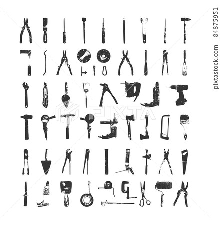 Vector Traced Electric and Hand Tools Vector Traced Electric and Hand Tools 84875951