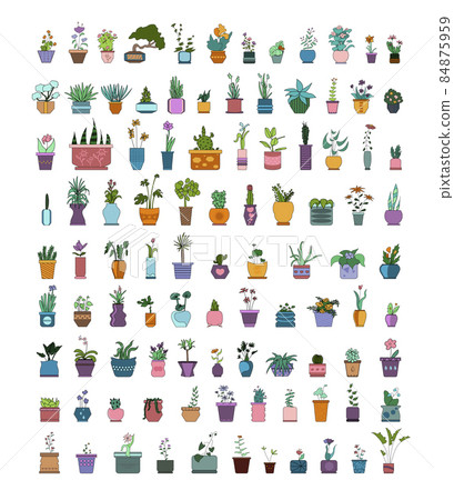Doodles of Flowers 84875959