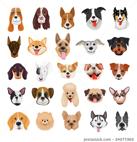 Set of Purebred Dog Avatars. 84875968