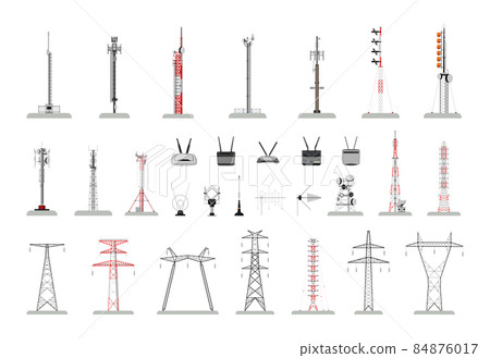 Set of Communication Towers 84876017