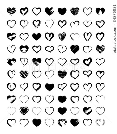 Collection of Grunge Hearts Frames 84876081