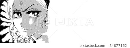70 年代少女漫畫 face doup 插圖一個美麗的女人因背叛而生氣 70 年代少女漫畫 face doup 插圖一個美麗的女人因背叛而生氣 84877162