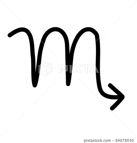 Vector hand drawn scorpio astrological zodiac sign 84878030