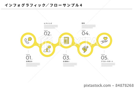 Infographic, Simple Flow Design 4, Vector - Stock Illustration ...
