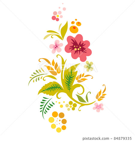 Vector floral ornament in vintage style, great for layout embellishment. Vector illustration 84879335