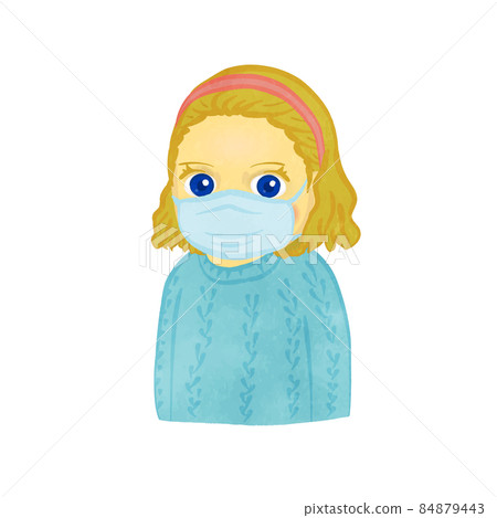 Girl wearing a mask wearing a sweater Blonde Ver Girl wearing a mask wearing a sweater Blonde Ver 84879443