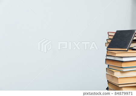 educational books for studying in the university library on a white background educational books for studying in the university library on a white background 84879971