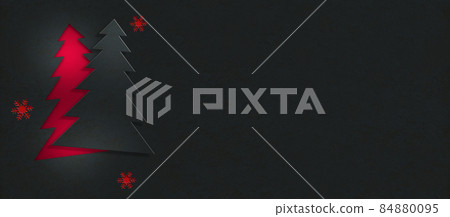red cutted fir tree decoration red cutted fir tree decoration 84880095