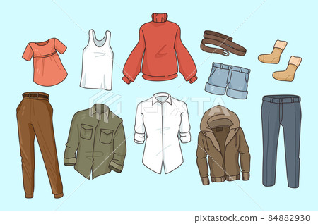 Collection of various men and women clothing Collection of various men and women clothing 84882930