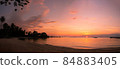 Beautiful panorama scenery of seascape in sunset at Koh Yao Yai, Phang Nga, Thailand 84883405