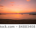 scenery of seascape in sunset at empty and quiet, Koh Yao Yai, Phang Nga, Thailand 84883408
