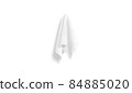 Blank white towel hanging on hook mockup, front view 84885020