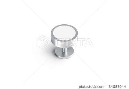 Blank round silver cufflinks stud mock up, side view Blank round silver cufflinks stud mock up, side view 84885044