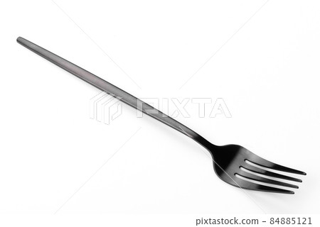 Beautiful dining fork isolated on a white background 84885121