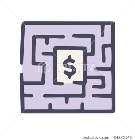 business maze color vector doodle simple icon business maze color vector doodle simple icon 84885146